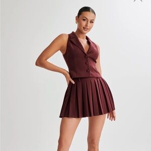 New without Tags Mura Suiting Vest Top Plum Burgundy NWOT